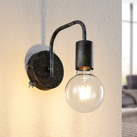 Lindby Erivana vegglampe med bryter rust antikk