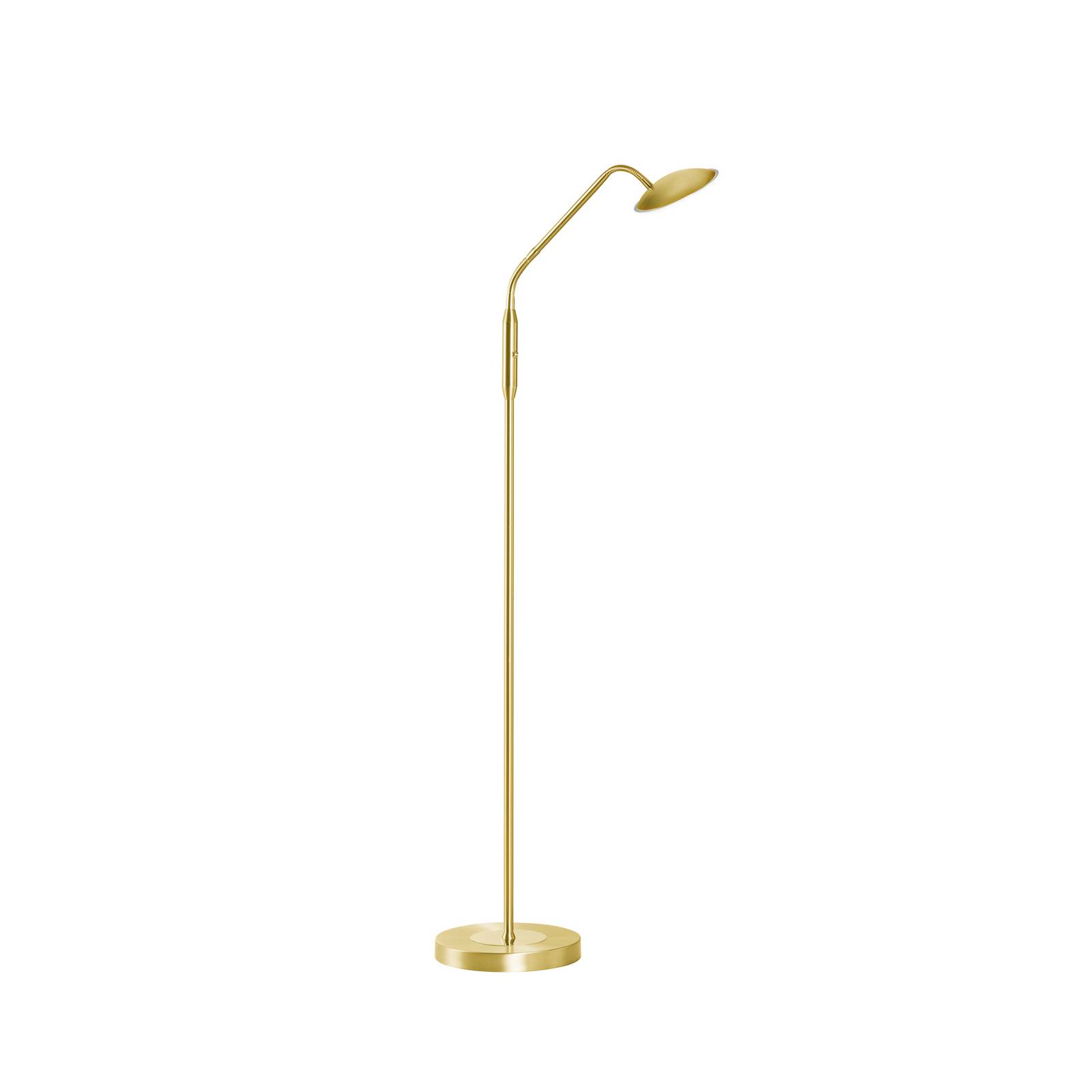 FISCHER & HONSEL Lampe sur pied LED Tallri, laiton, hauteur 135 cm, CCT, variateur tactile
