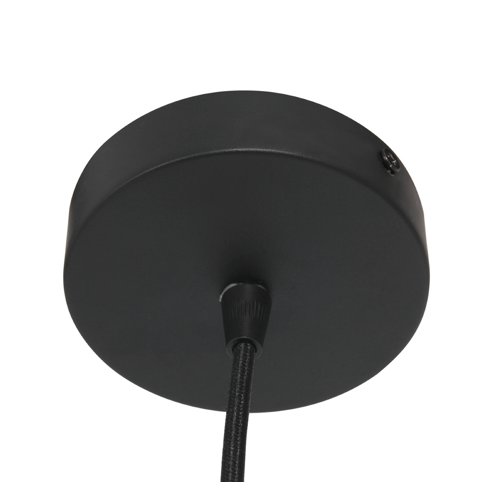 Hanglamp Sparkled Light, zwart/natuurlijk bamboe, Ø 50 cm