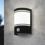 Buitenwandlamp Cerno met bewegingsmelder, zwart