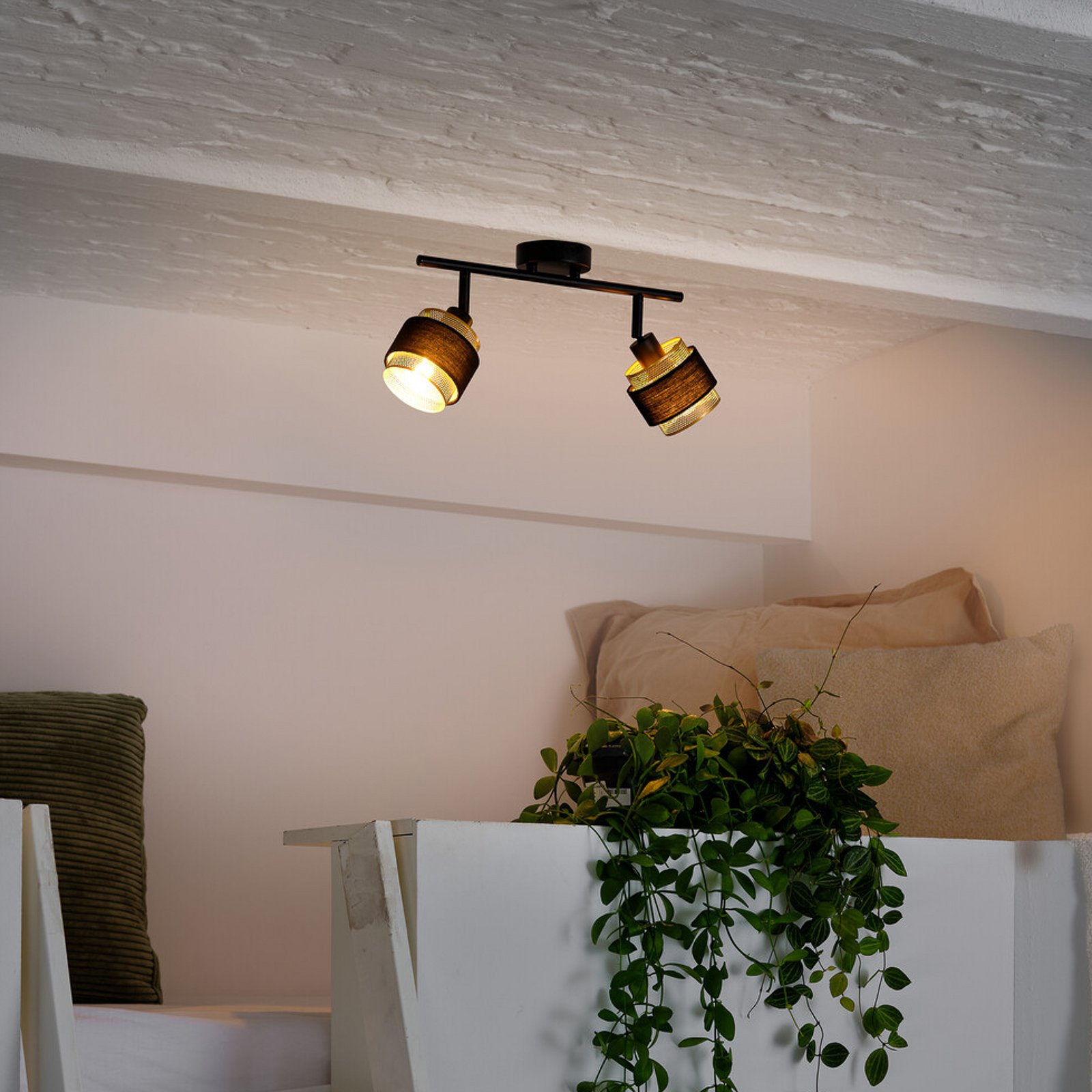 OSRAM plafondlamp Decor Spot Hornet, 2-lamps, zwart/goud