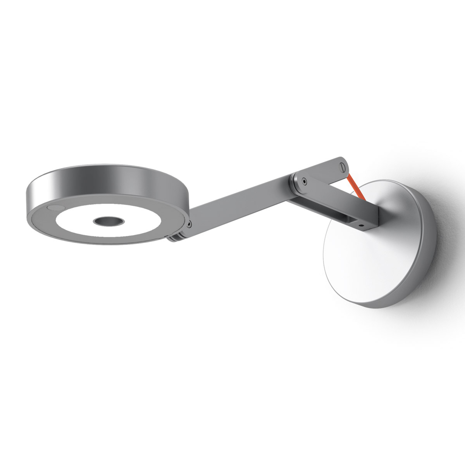 Rotaliana String W0 LED wall lamp silver/orange, for Living / Dining Room, aluminium, elastic fabric, 9 W, energy efficiency: A