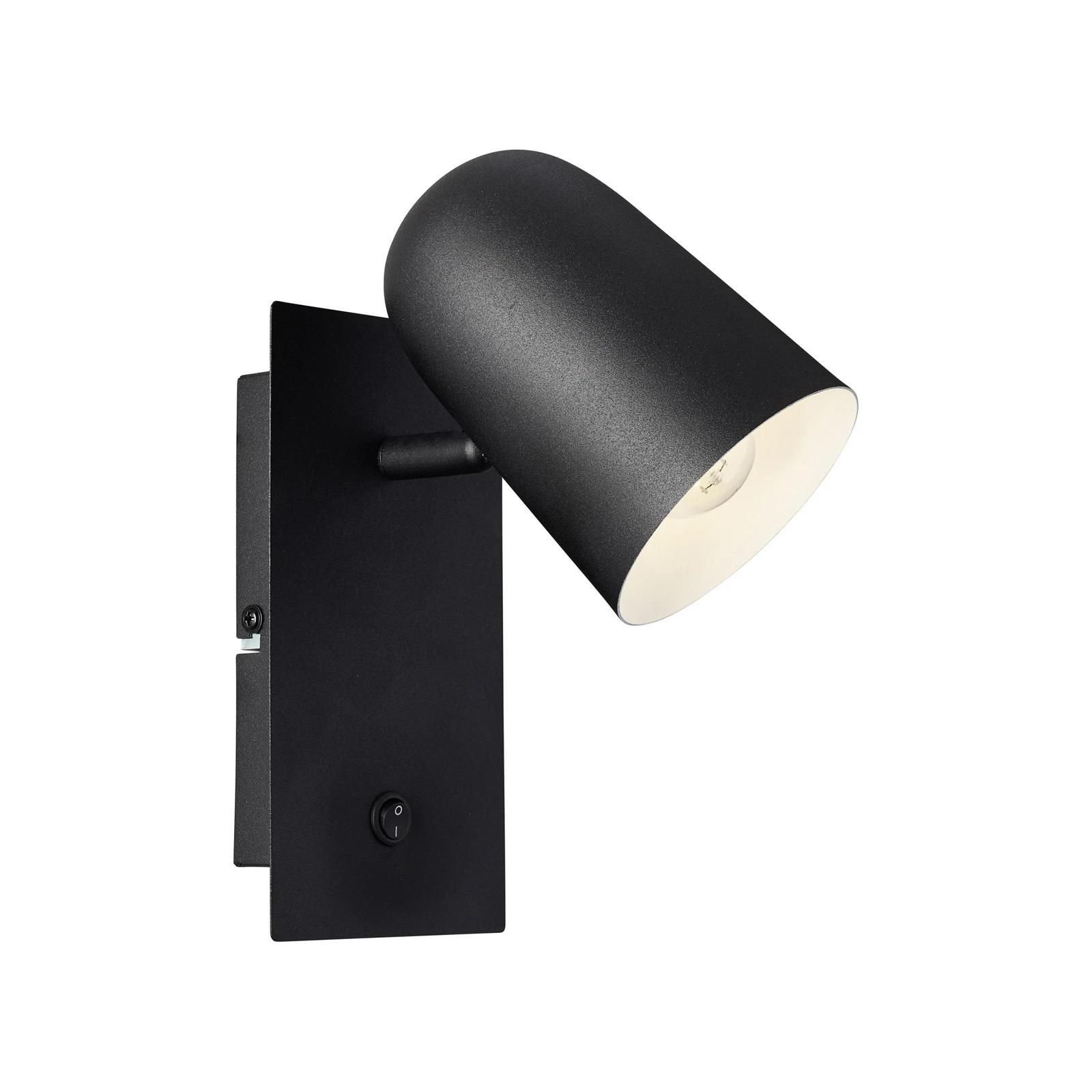 Spot mural Ayr, noir mat, hauteur 20 cm, métal