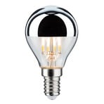 Lampadina LED E14 827 testa specchio argento 4,8W dimmerabile