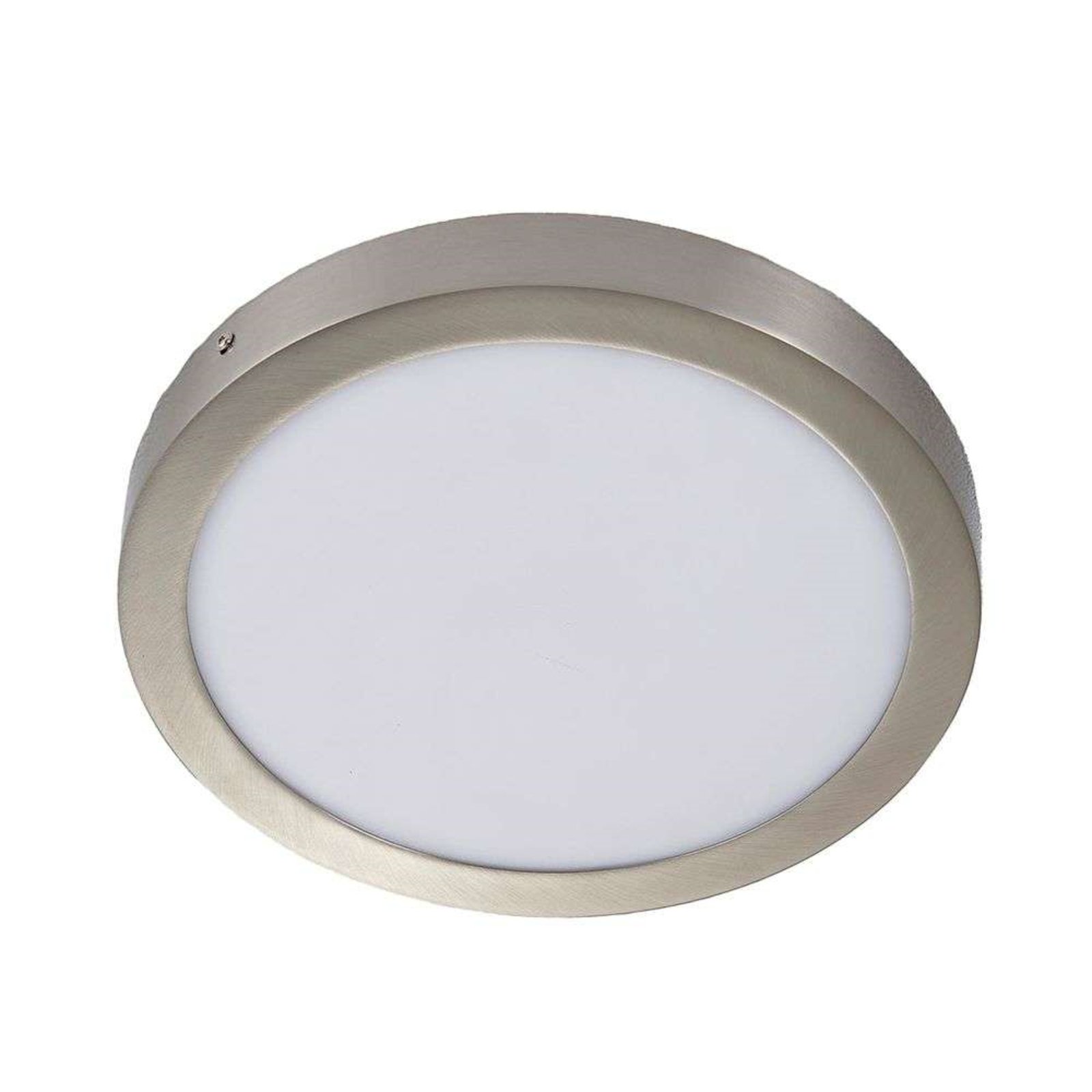 Milea Round Lámpara de Techo Satin Nickel - Lindby