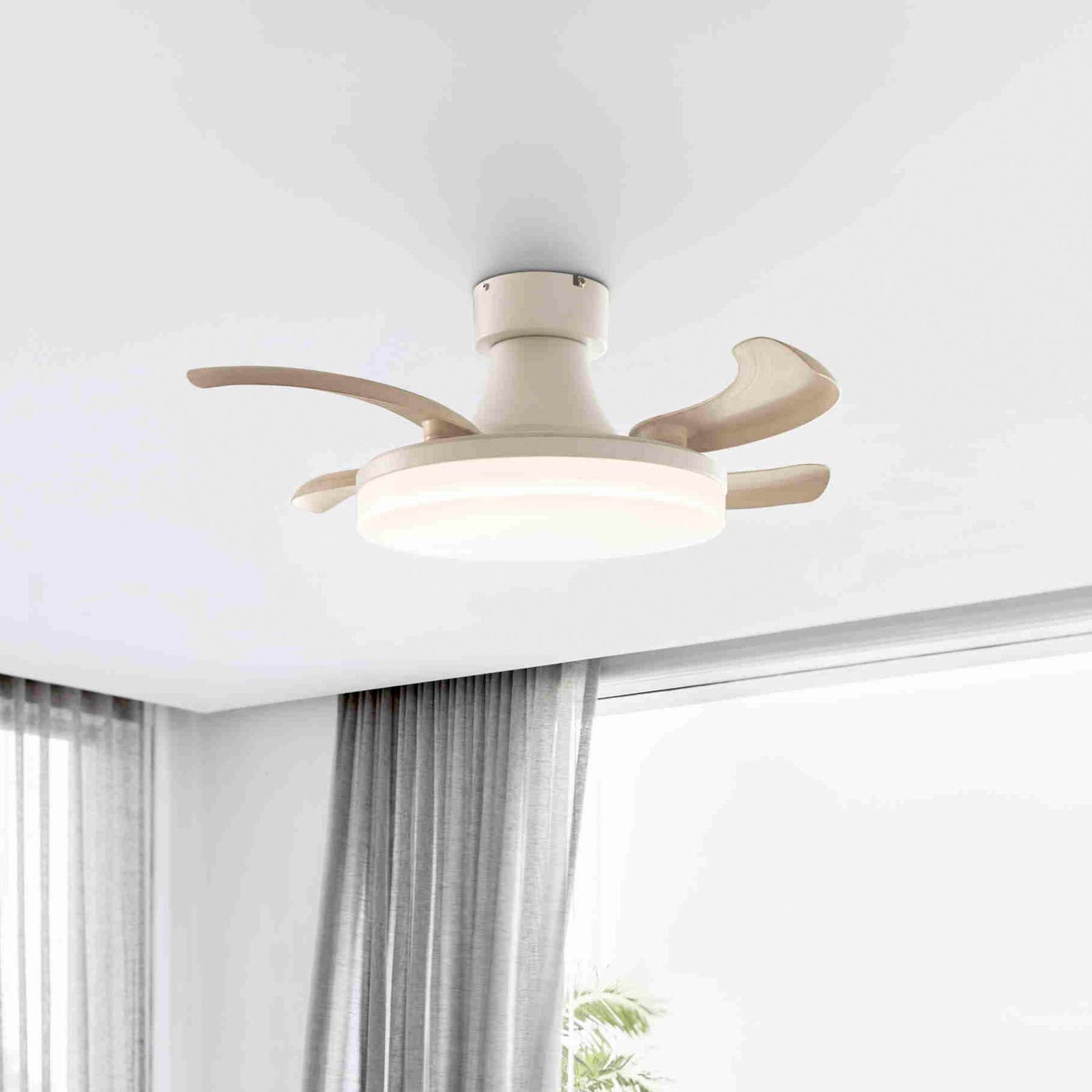 Fanaway Orbit -kattotuuletin/LED-lamppu valkoinen