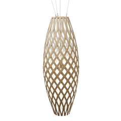 Hinaki Pendelleuchte H140 Weiß 1 Seite - David Trubridge