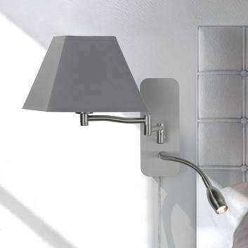 Aplique textil Hotel con brazo de lectura LED