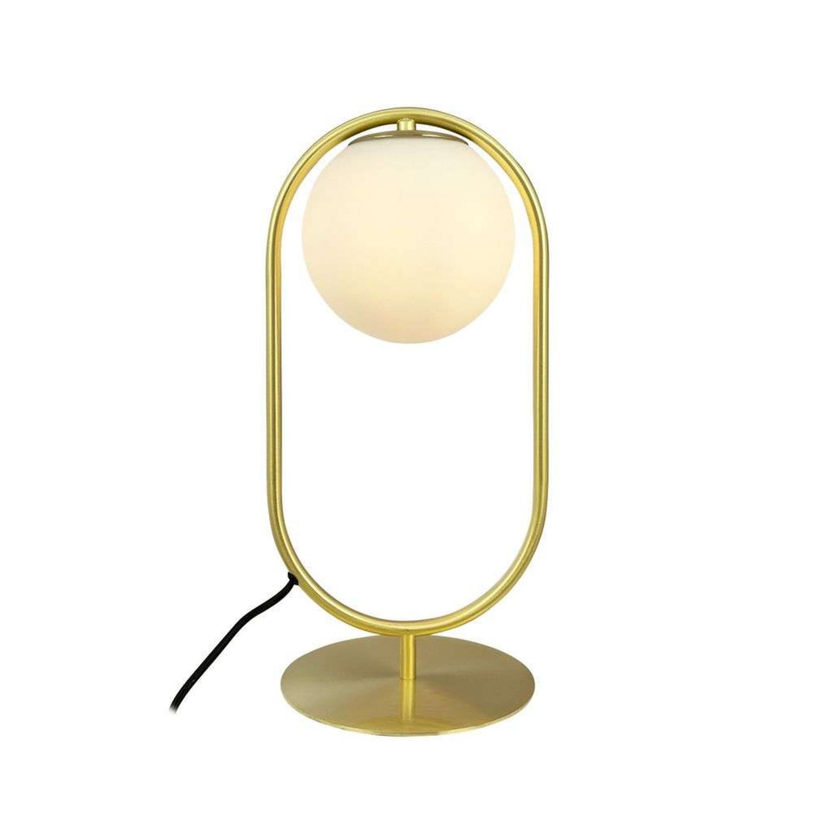 Reims bordslampa, m&auml;ssing/vit Dyberg Larsen - Vardagsrum - Skandinavisk - Med en ljusk&auml;lla