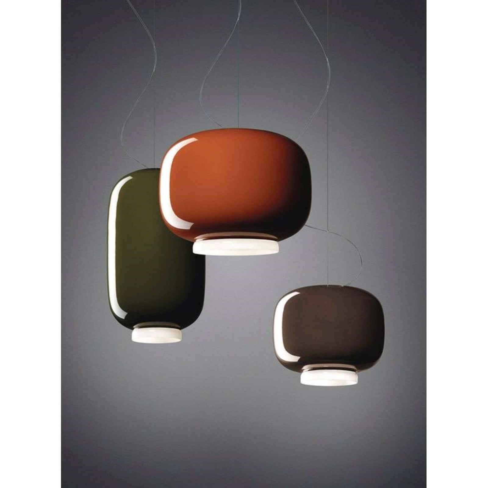 Chouchin 3 LED Pendel Dæmpbar Grey Foscarini - Glas