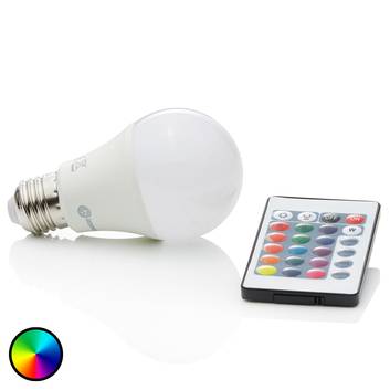 E27 7W LED-Lampe RGBW mit FB, 500 Lumen