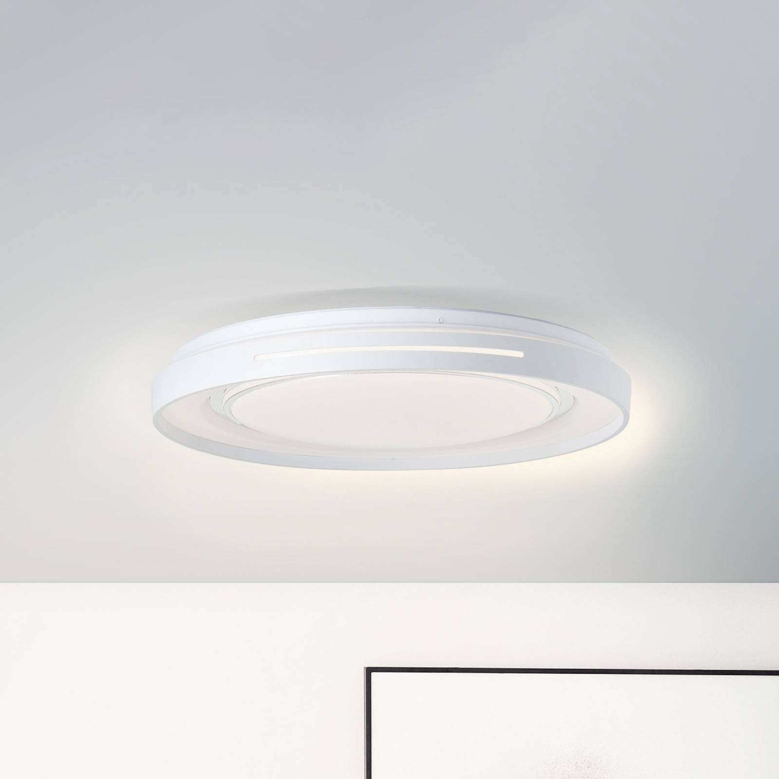 LED-taklampe Barty hvit/krom Ø 48,5 cm CCT metall