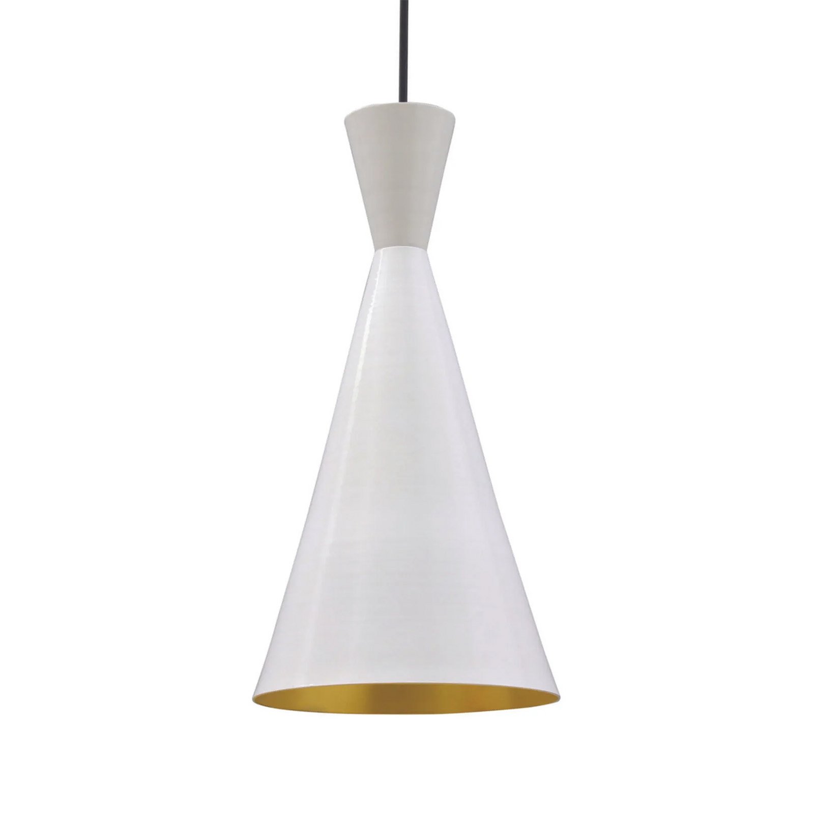 Glenora pendant light, white, Ø 18 cm, metal, E27