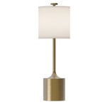 Candeeiro de mesa Issa, marfim/dourado, 68 cm, linho/metal - Elstead