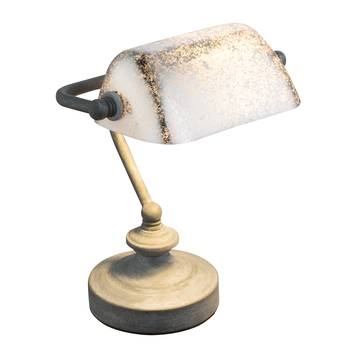 Antique bordlampe, rust- og guldfarvet