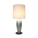 Tischlampe OMEGA SOTTILE, silber/weiß Höhe 80 cm Keramik E27