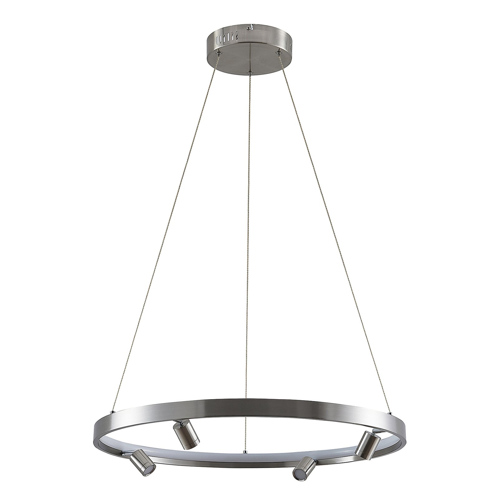 Lucande Paliva suspension LED, 64 cm, nickel