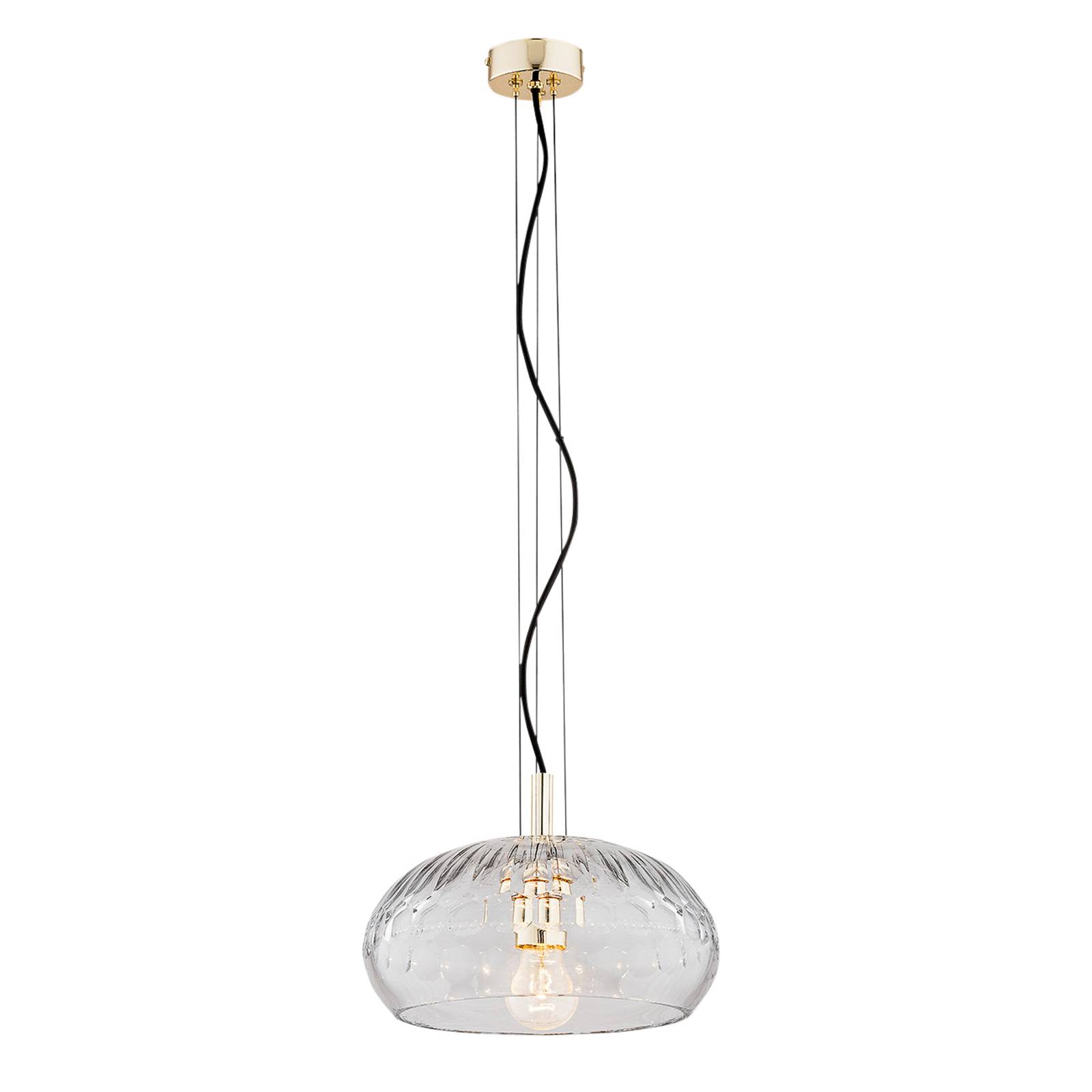 Hängeleuchte Alto mit klarem Glasschirm, Ø 28 cm