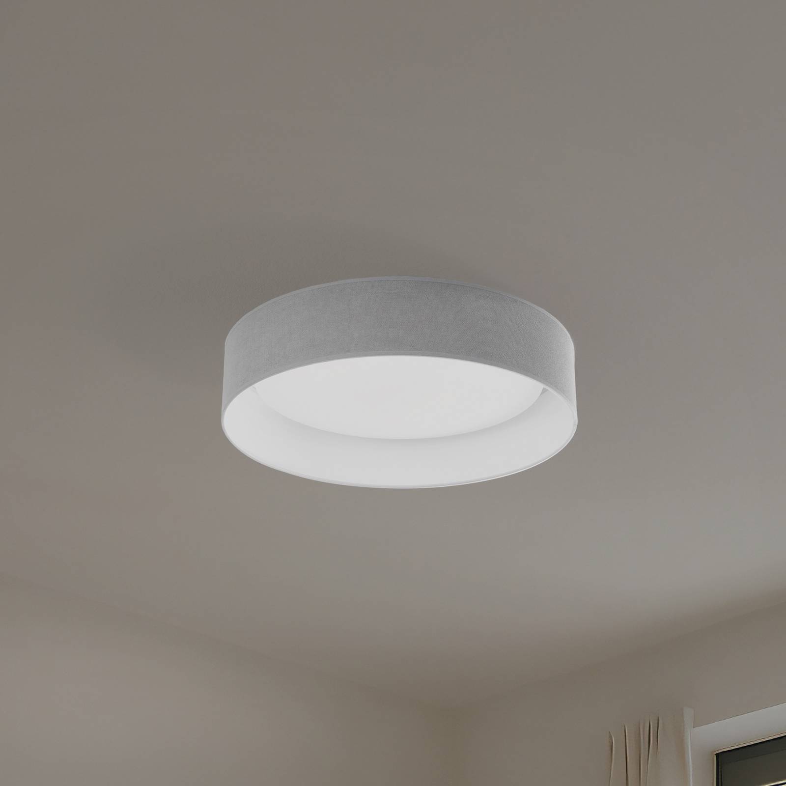 LED-Deckenlampe Plafond, Soro hellgrau, Ø 45 cm, 3-step-dim günstig online kaufen