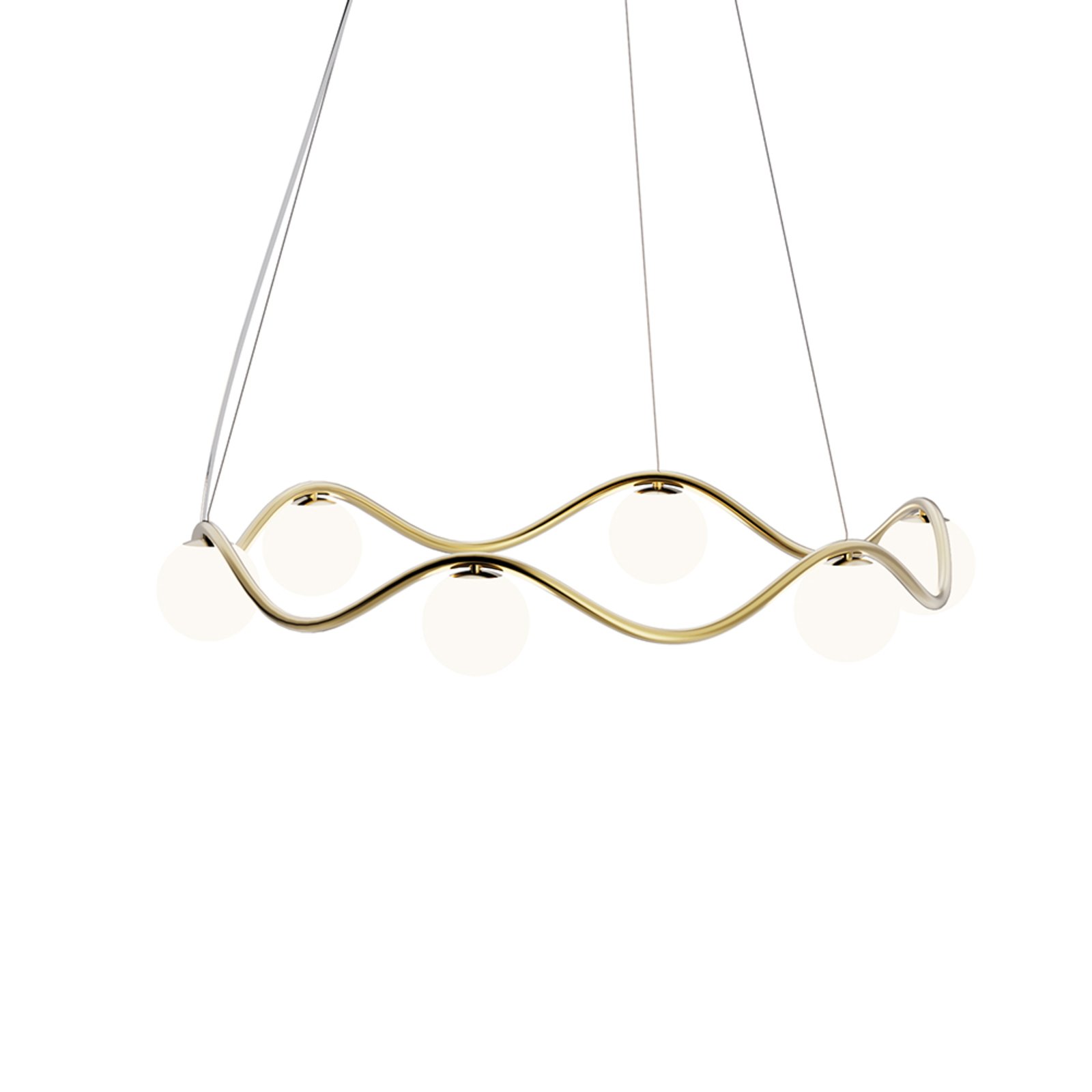 Circle of Life Lustră Pendul Ø91 Brass/Opal - Rebello Decor