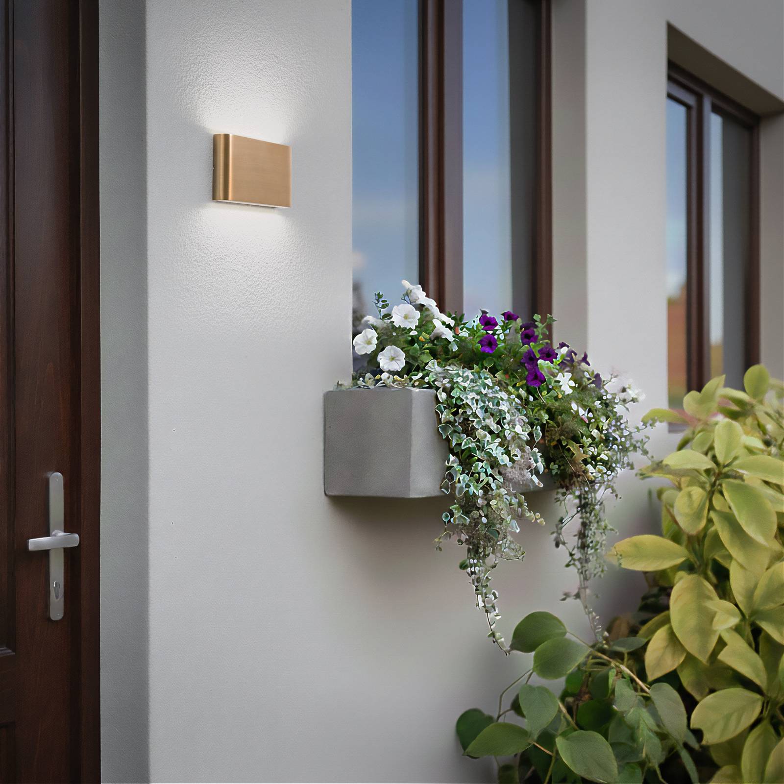 LED-Wandleuchte Semi M, Aluminium, gold, Länge 17,5 cm günstig online kaufen