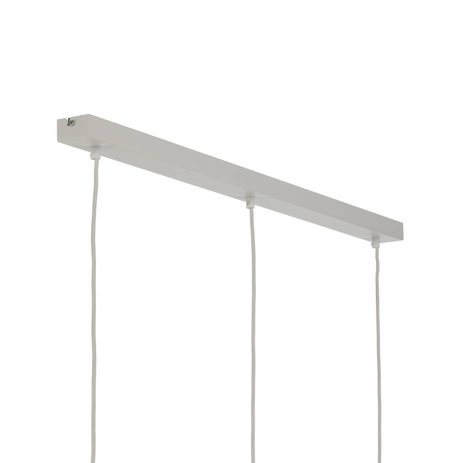 Żyrandol Funda, biały, długość 110 cm, 3-punktowy, metal/szkło