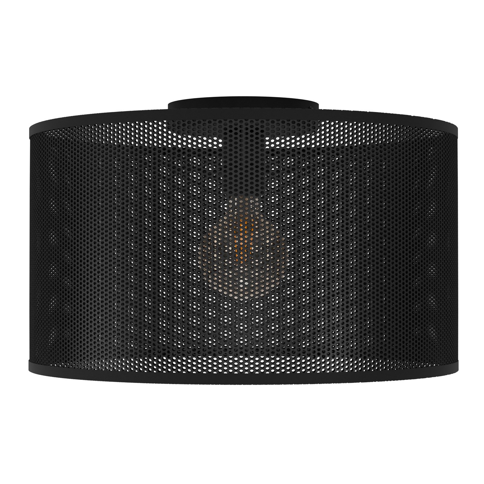 Lampa sufitowa Manby, Ø 45 cm, czarna, stalowa