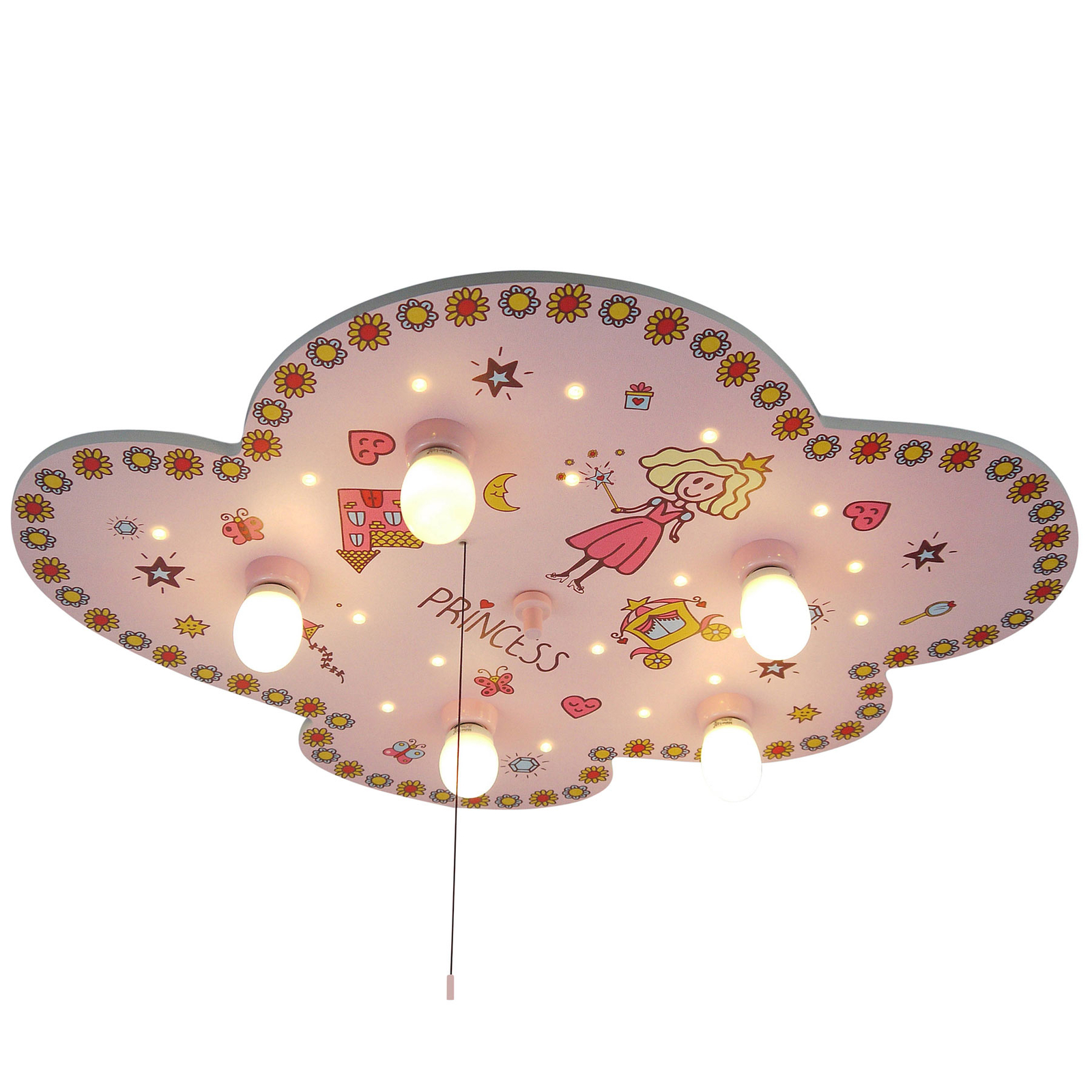 Princess ceiling light, cloud-shaped