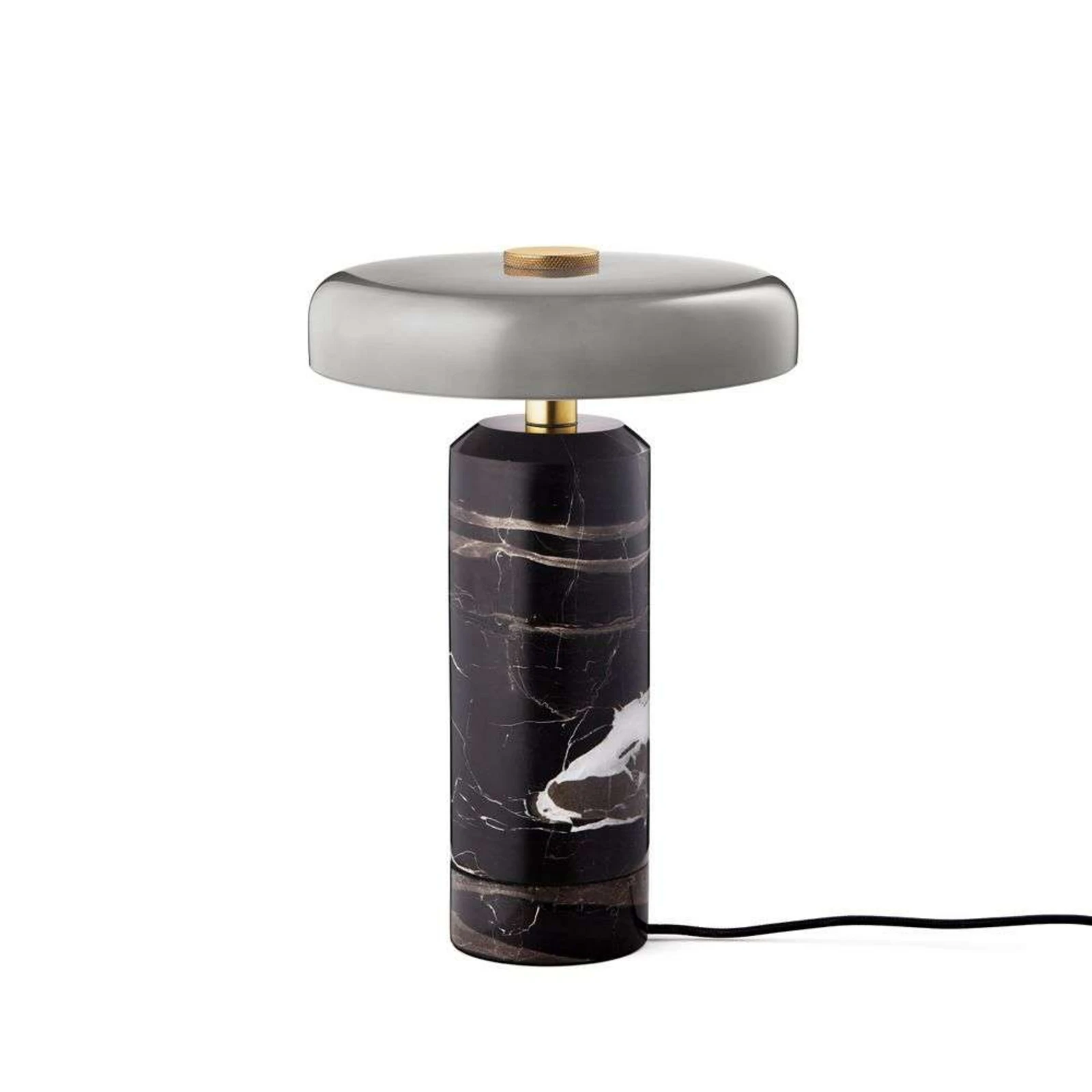 Trip LED uzlādējama galda lampa, pelēka / pelēka, marmors, stikls, IP44