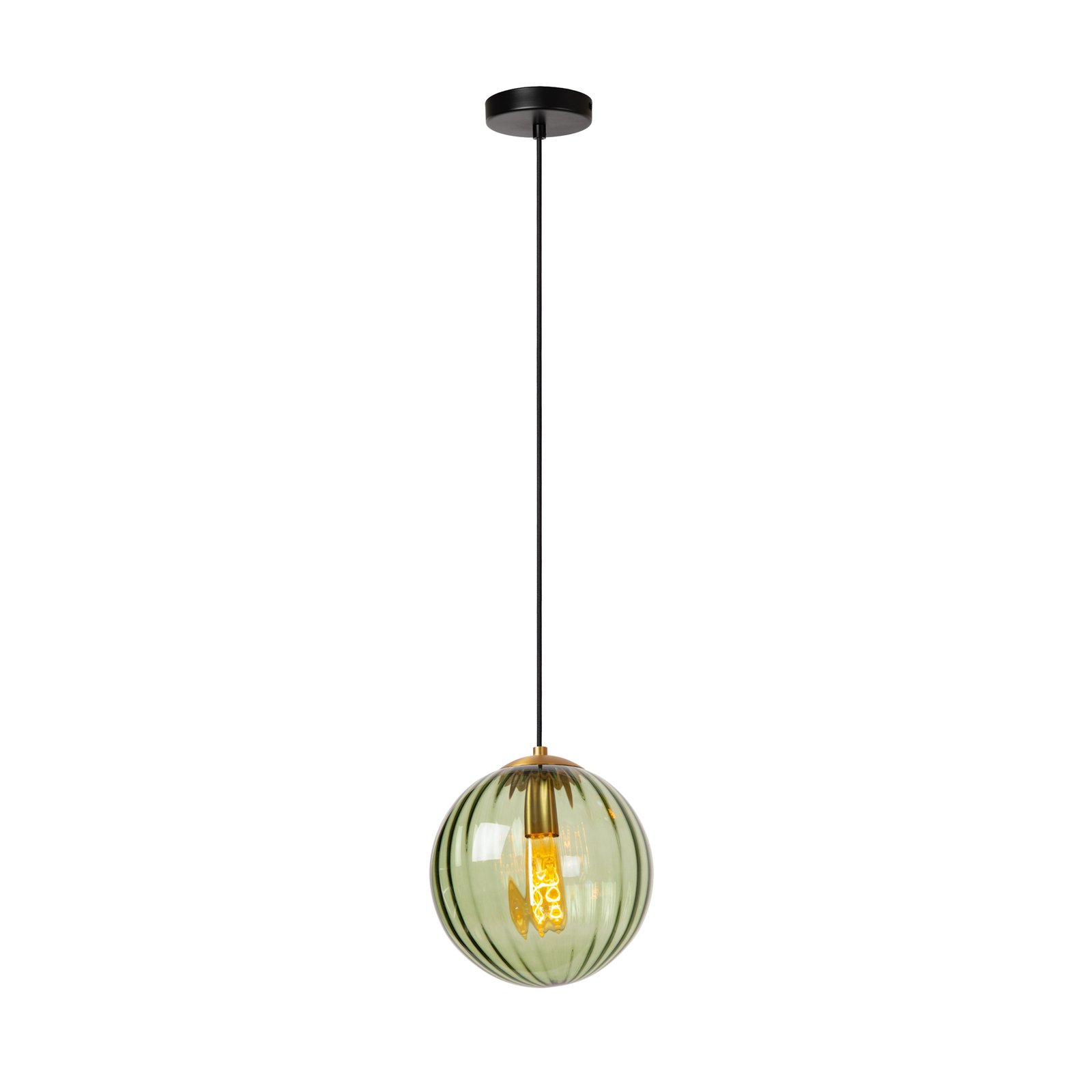 Monsaraz pendant light, green, Ø 25 cm, glass, 1-bulb