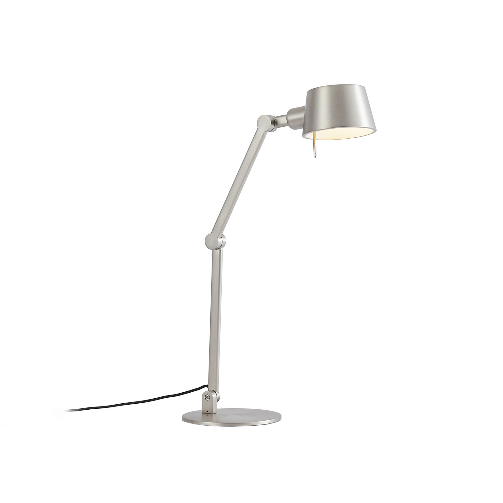 Lucande Tischleuchte Silka, 93 cm, nickel, verstellbar, E27