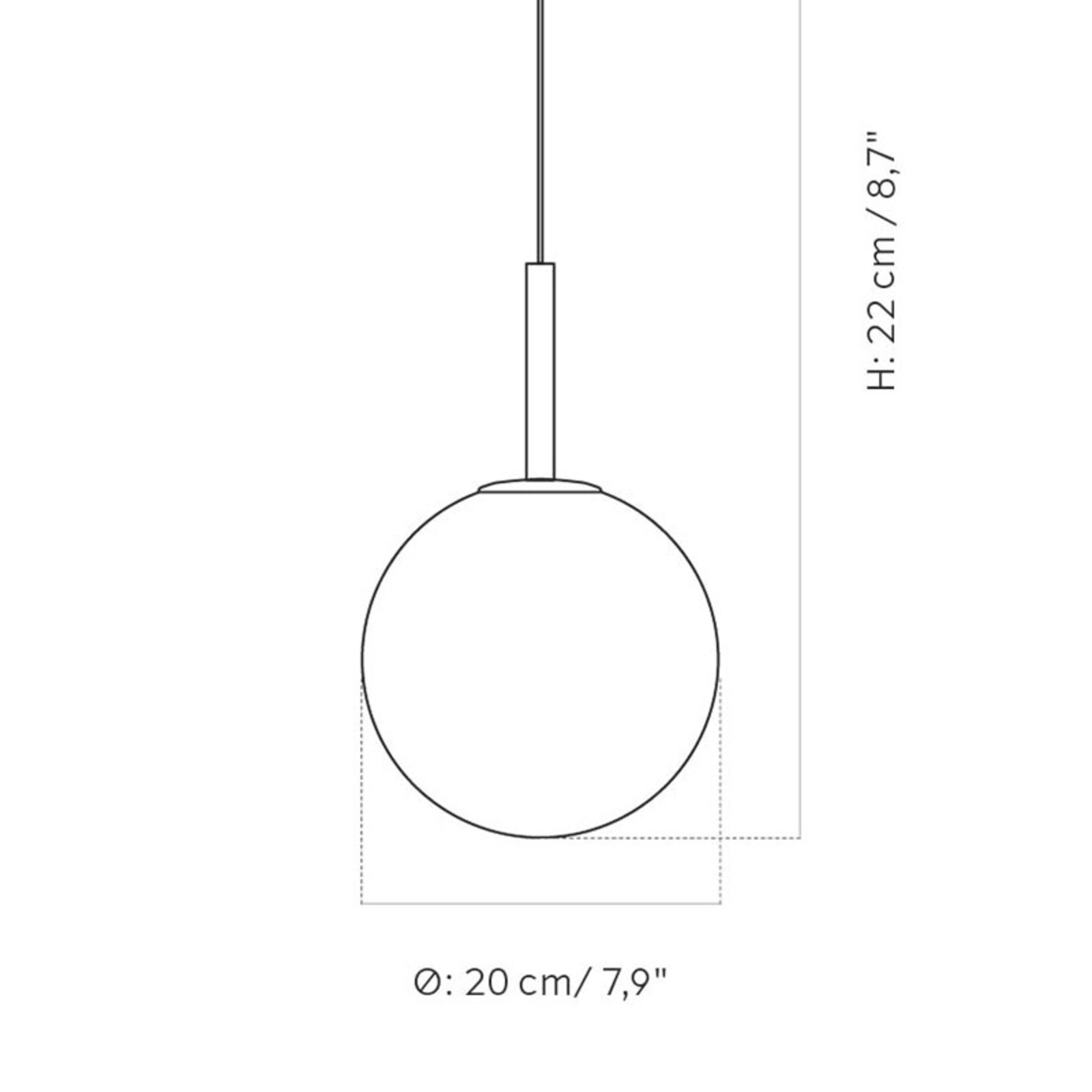 Audo TR Bulb LED-Pendel 1fl schwarz/opal