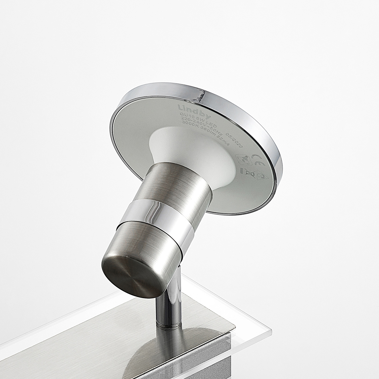 Lindby Kajetan LED Strahler, nickel, dreiflammig Lindby Kajetan LED Strahler, nickel, dreiflammig