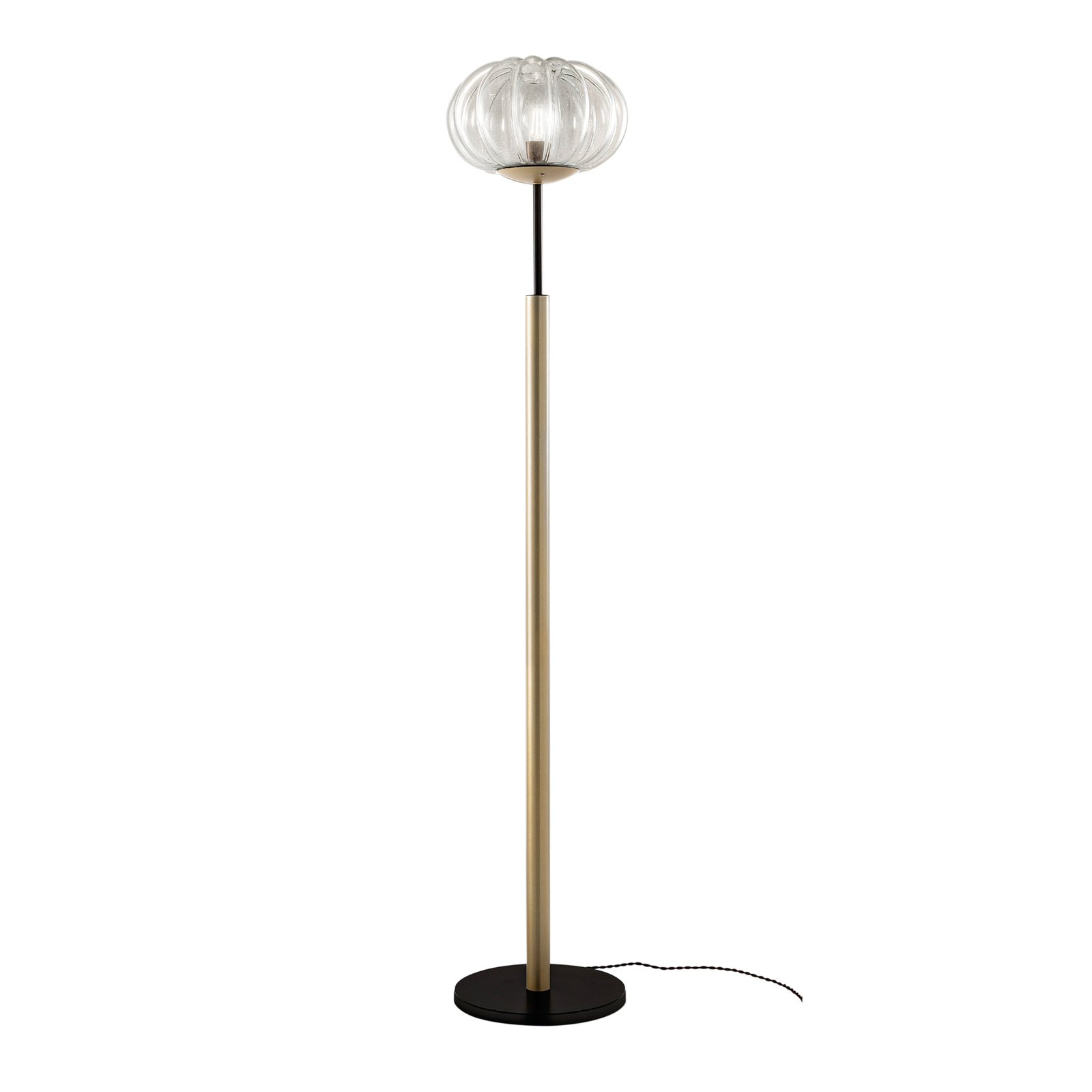 Sugar floor lamp with glass shade, clear