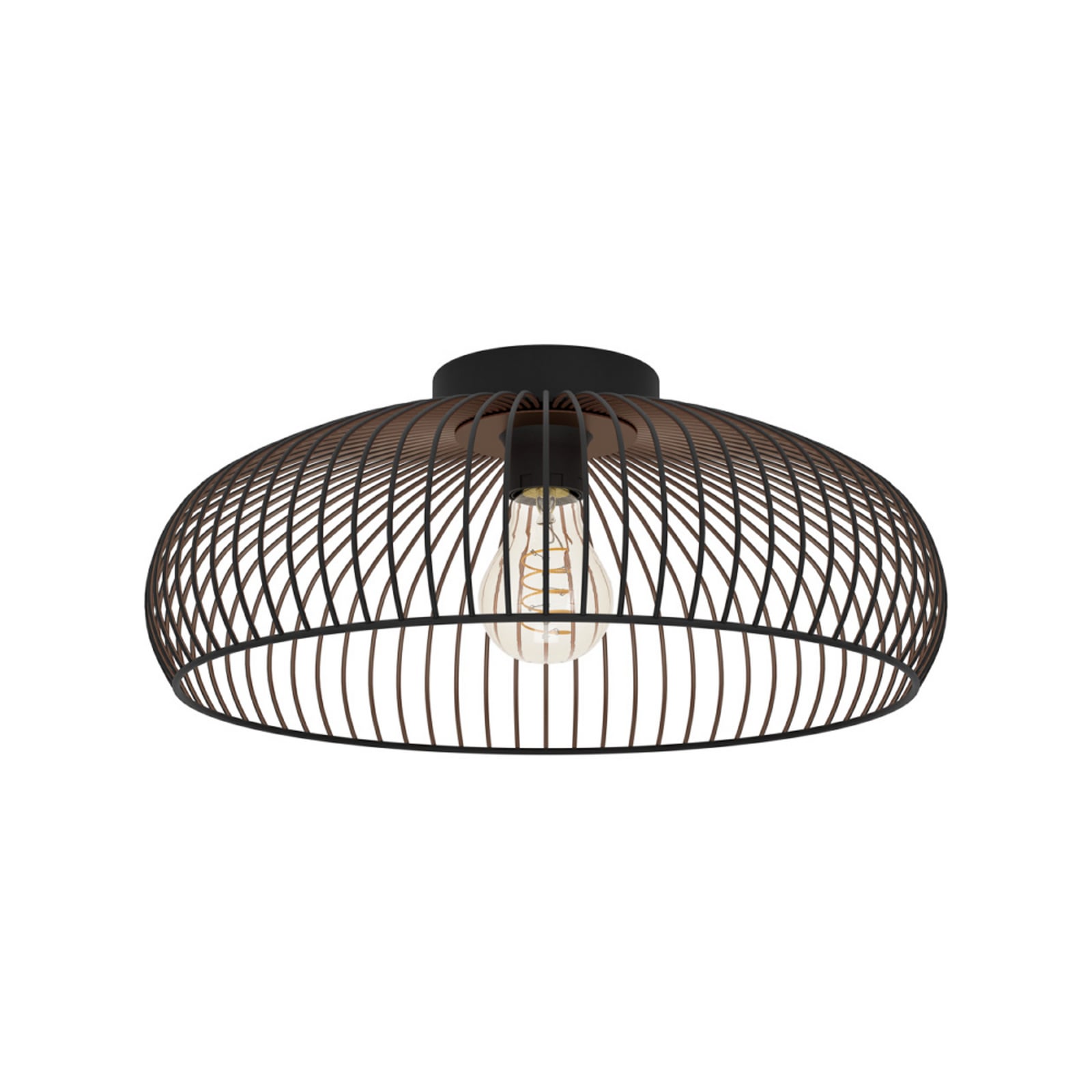 Plafonnier EGLO ALMANZORA, Ø 43 cm, noir, E27, métal