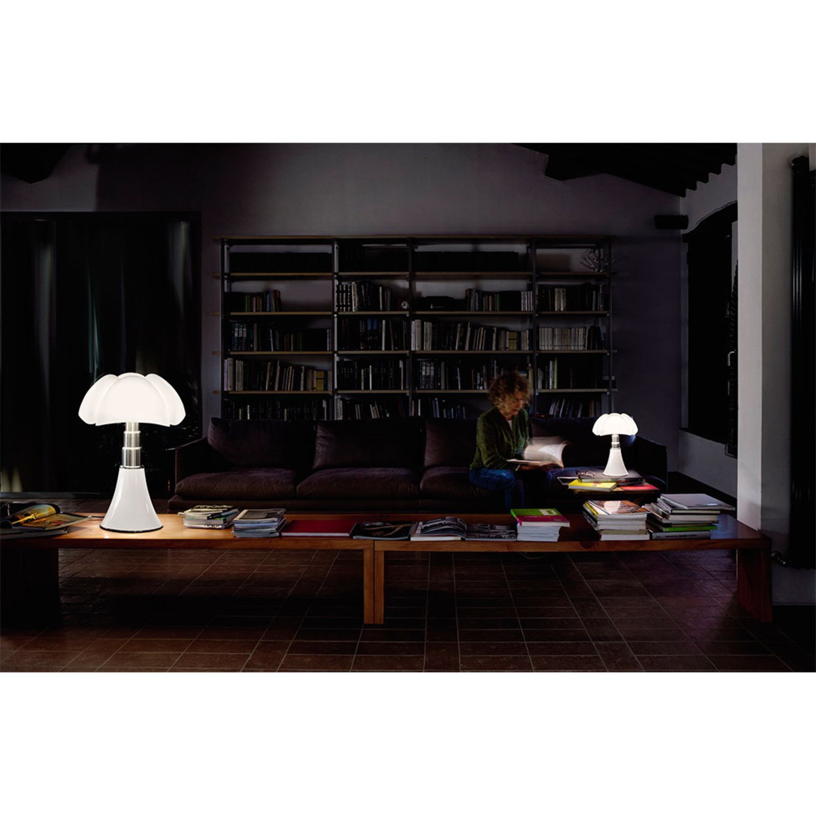 Minipipistrello Cordless LED Lampada da Tavolo Scuro Brown - Martinelli Luce