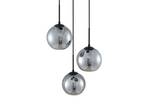 Jurian 3 Round Lustră Pendul Black/Smoke - Lindby