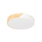 Lynorri LED-Deckenleuchte, Ø 31 cm, weiß, Holzdekor - Prios