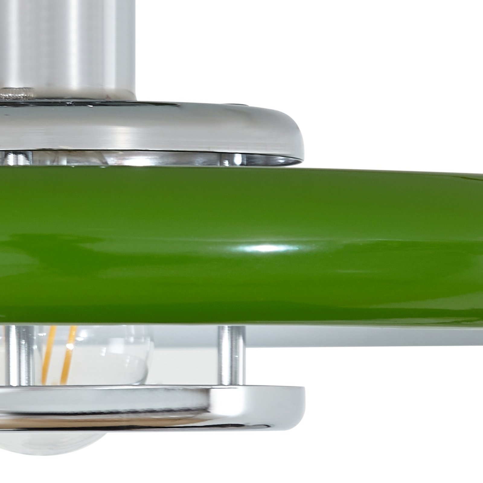 Branford stropní světlo, retro, Ø 35 cm, zelená, kov - Lindby