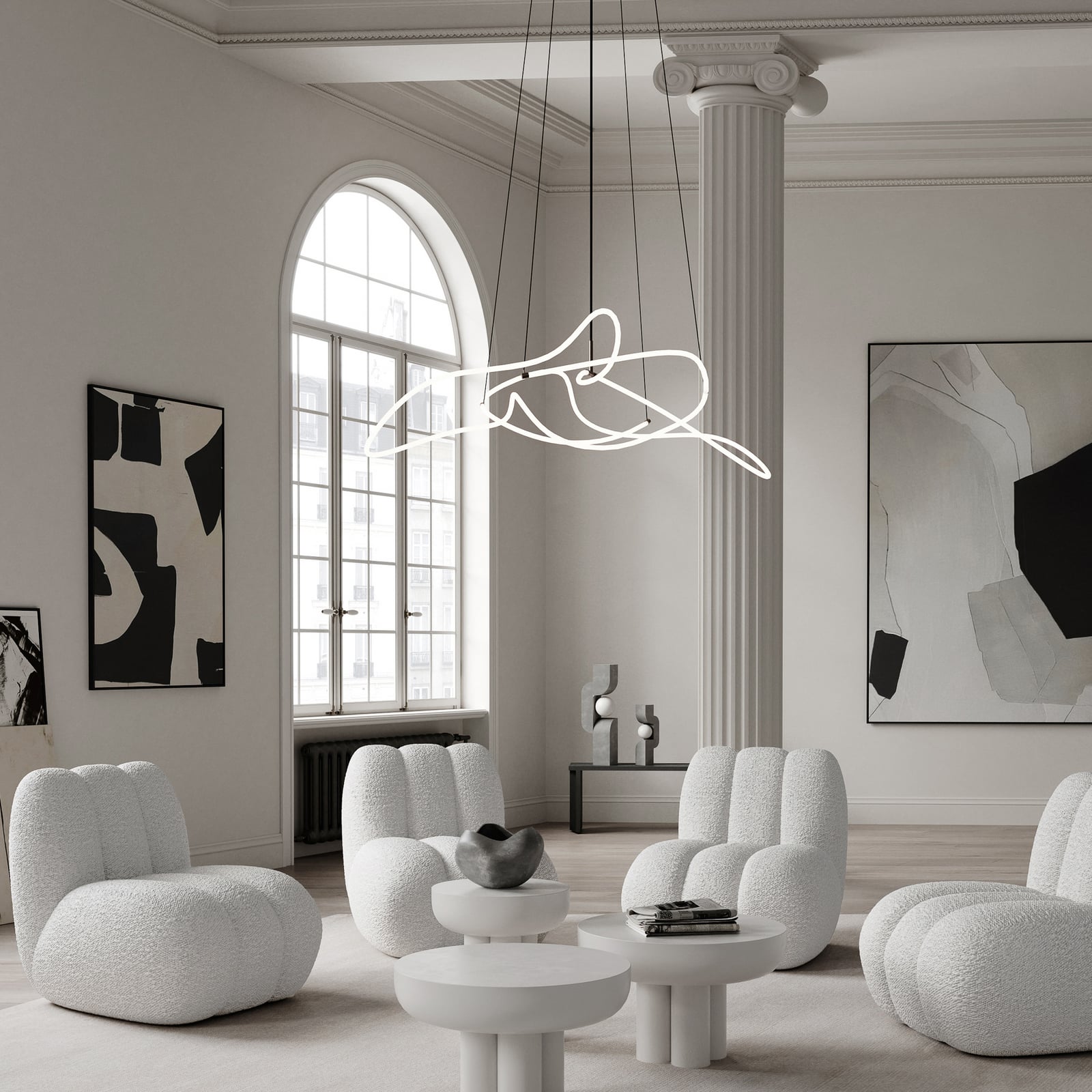 Ghost LED-hänglampa, 155 cm, neon - 101 Copenhagen