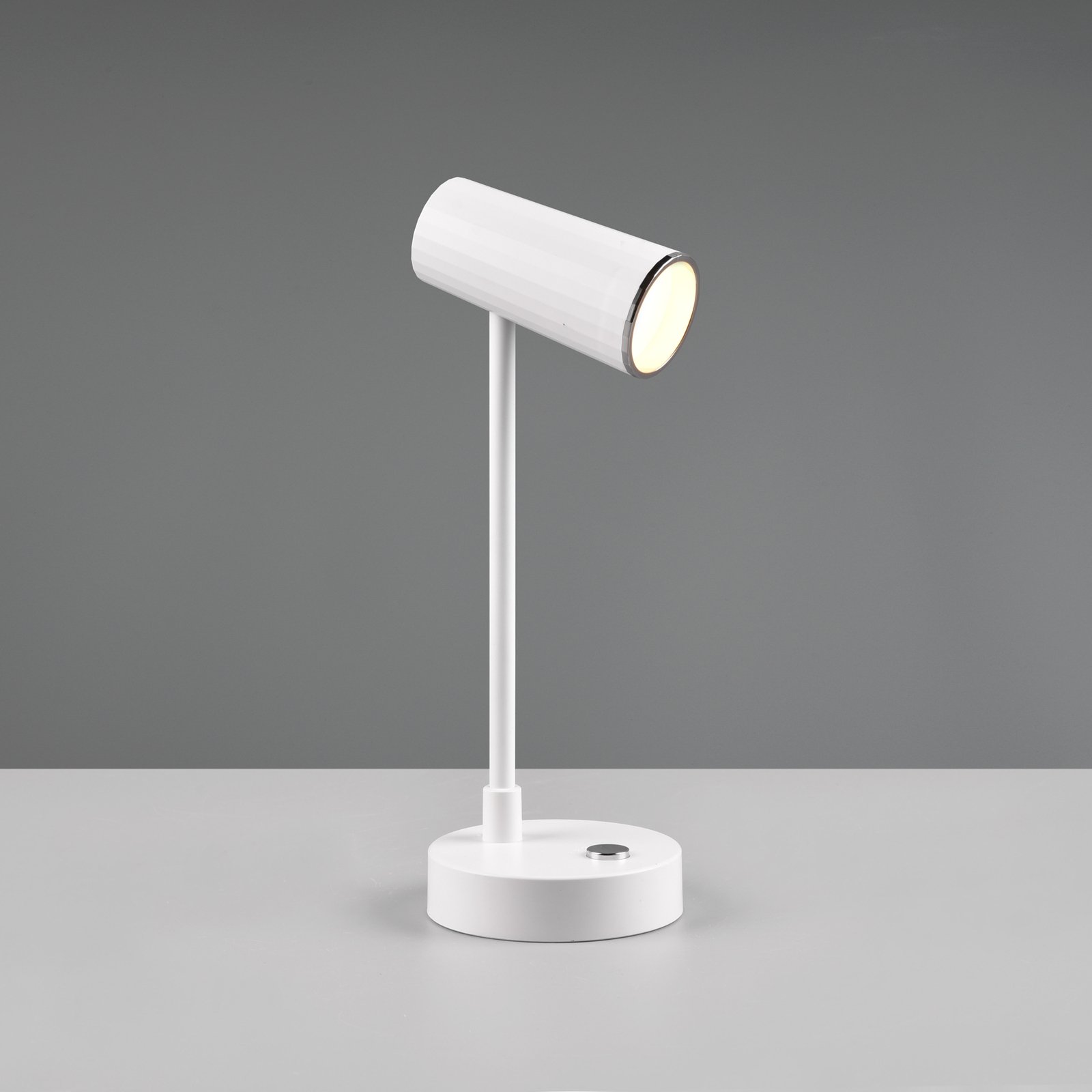 Lámpara de mesa LED Lenny CCT con batería, blanco