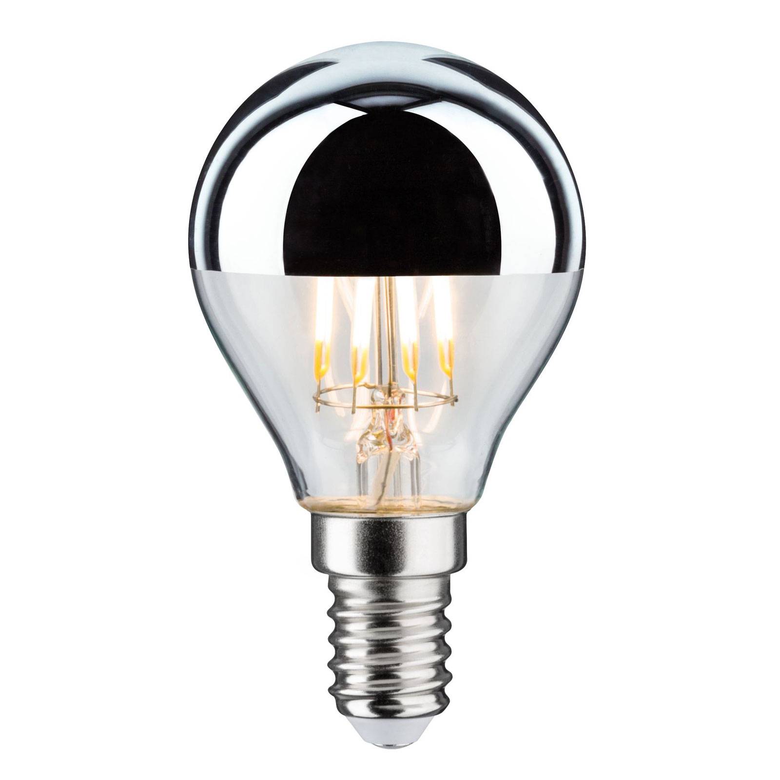 LED lámpa E14 827 tükrös fejű izzó ezüst 4,8W dimm