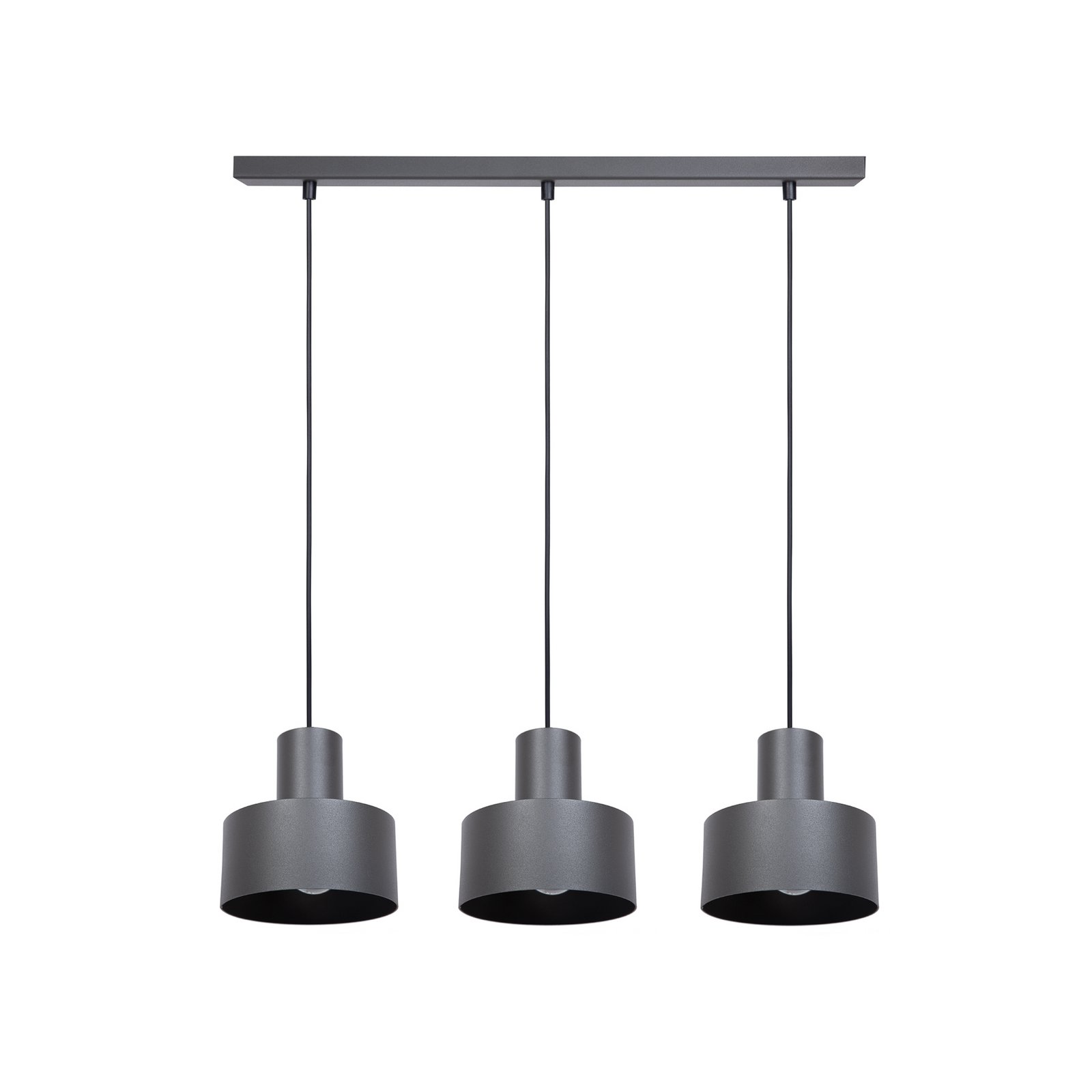 Hängeleuchte Rif 3, olivgrün, 3-flammig, linear, Stahl