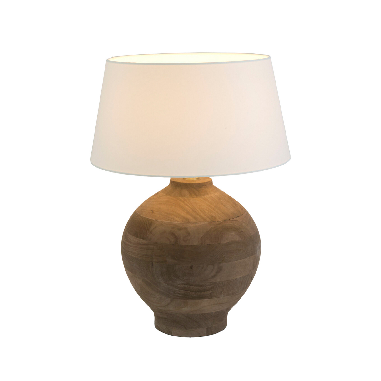 Tischleuchte SORATTE, natur/écru, Höhe 48 cm, Mangoholz, E27