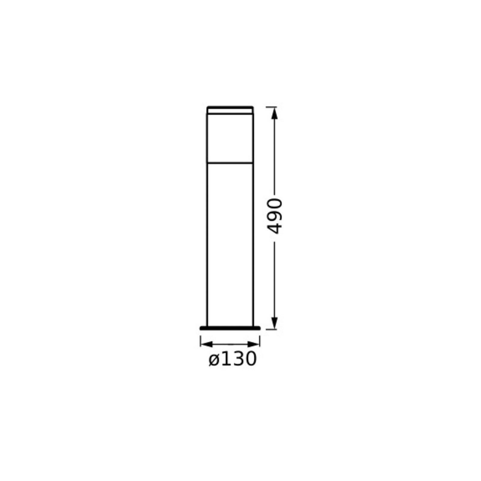 OSRAM pillar light ENDURA CLASSIC EBRO, stainless steel, 49 cm IP44