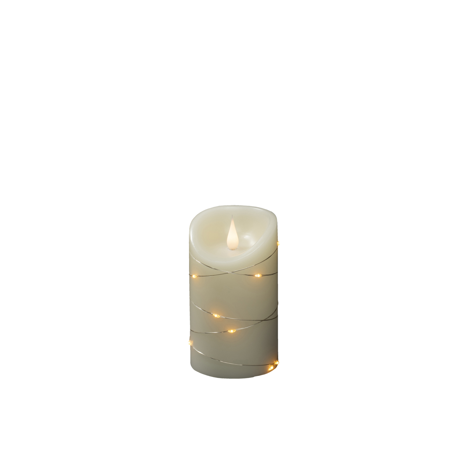 LED vosková sviečka biela Farba svetla teplá biela 17,8 cm