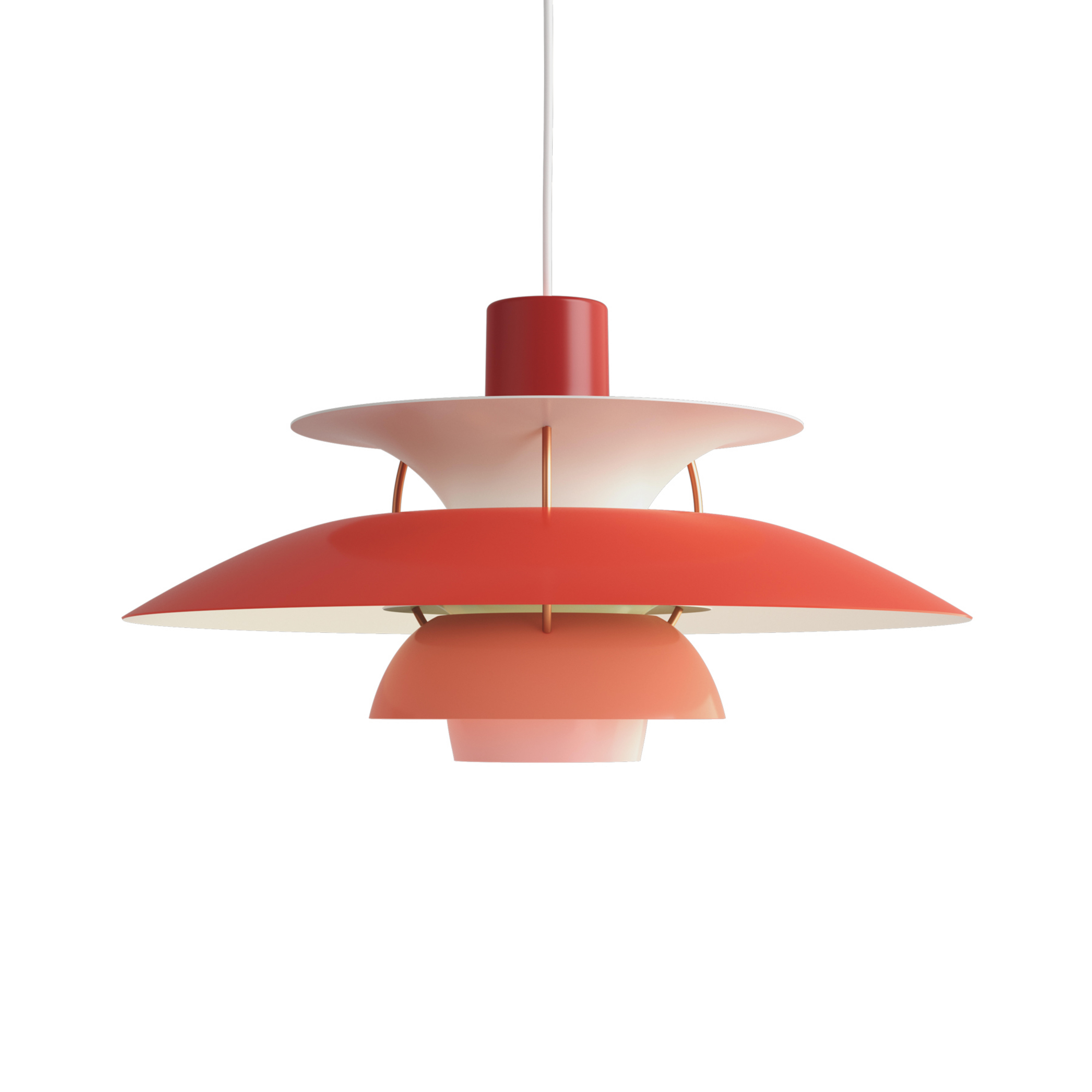 Suspension PH 5 500, couleurs : rouge - Louis Poulsen