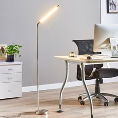 Lindby LED-lattiavalaisin Jabbo, 163 cm, nikkeliä, metallia