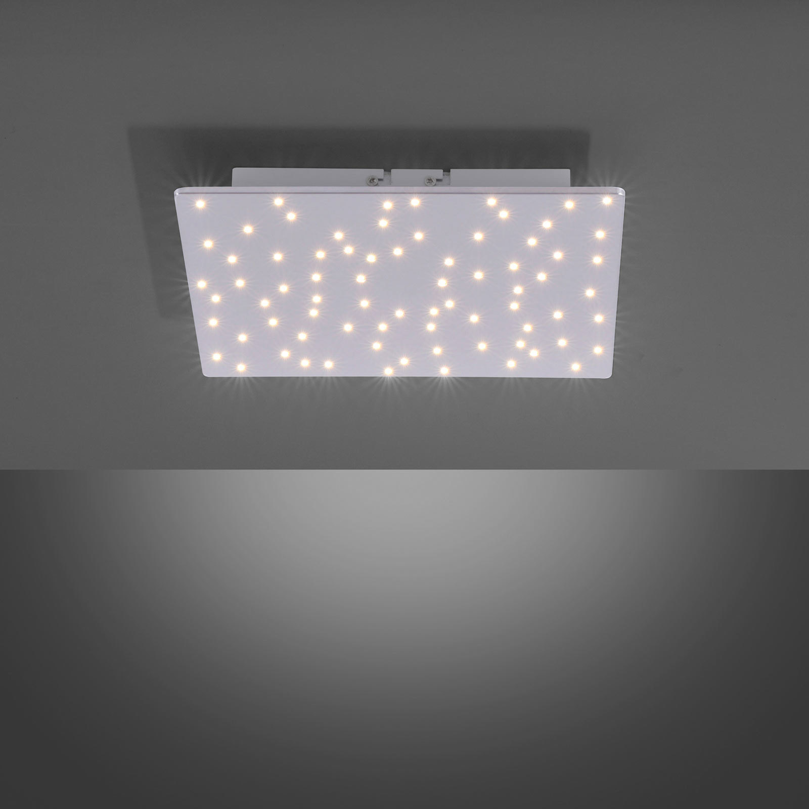 Plafoniera LED Sparkle CCT dim acciaio 30x30cm