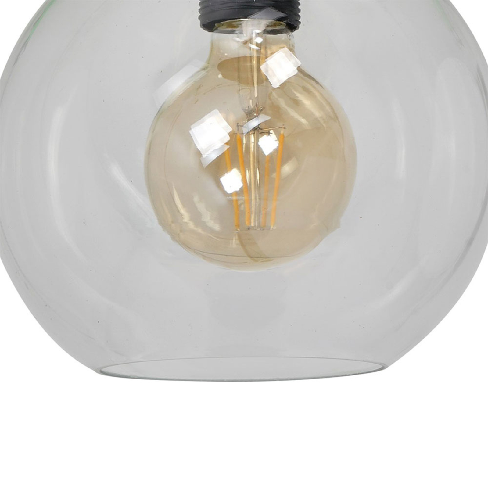 Sofia ceiling light, clear glass lampshade